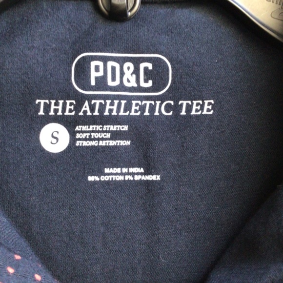 PD& C Navy with Pink Salmon Dots Polo Men size S - Picture 5 of 9